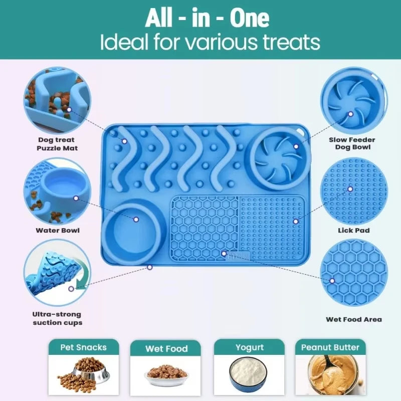 Slow Feeder Mat for Pets - Non-Toxic Silicone