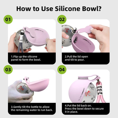 2-in-1 Portable Dog Water Bottle for Small Dogs