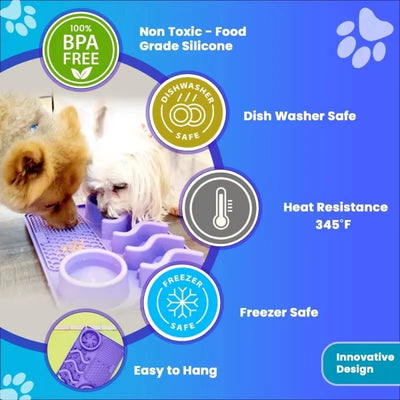 Slow Feeder Mat for Pets - Non-Toxic Silicone