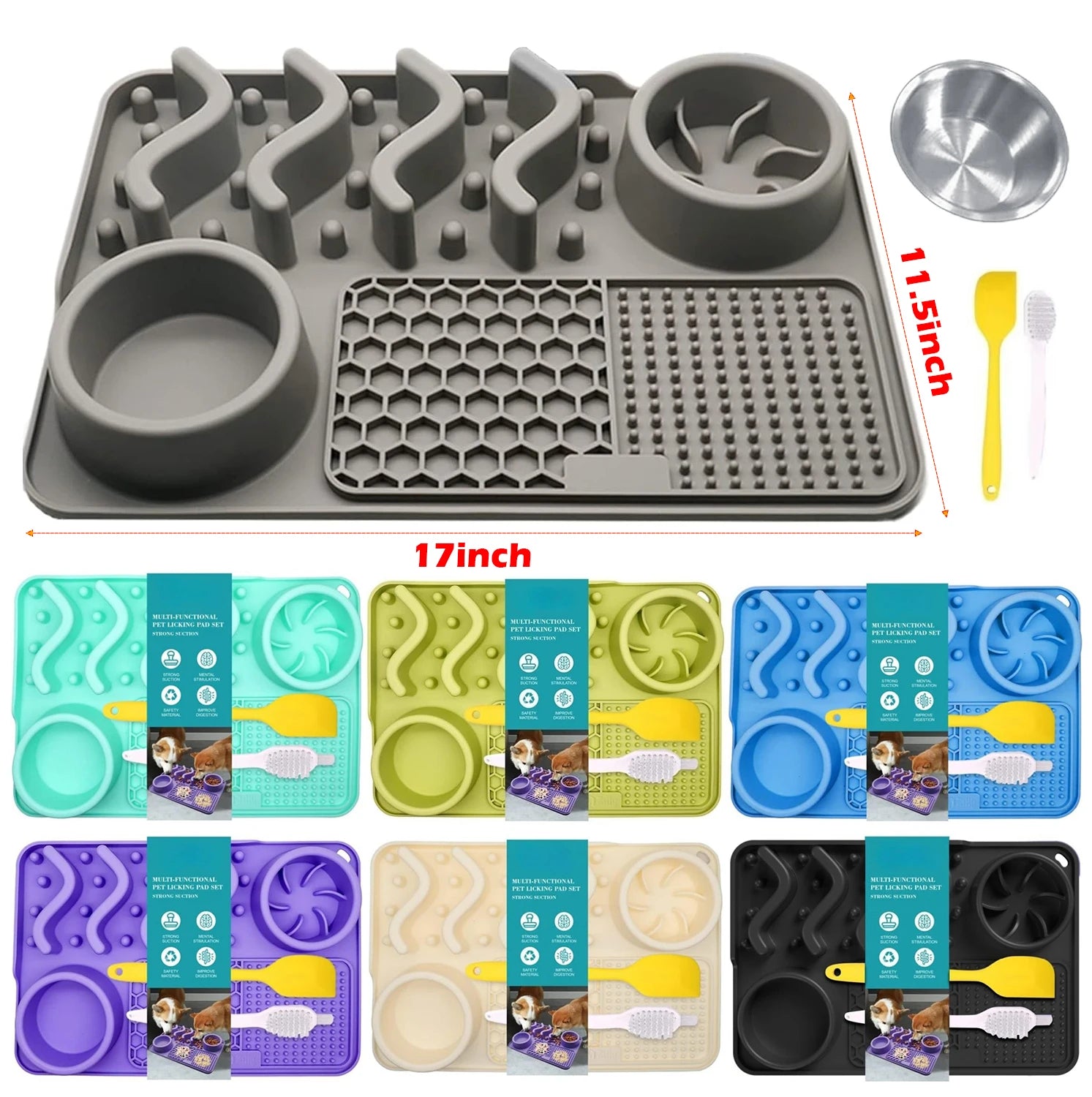 Slow Feeder Mat for Pets - Non-Toxic Silicone